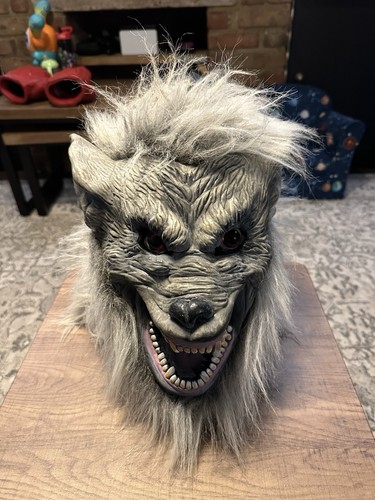 Werewolf mask rubber - rubber, fur