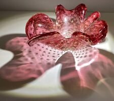 Murano red pink glass