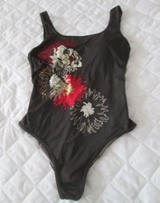 Brown beaded floral patterned