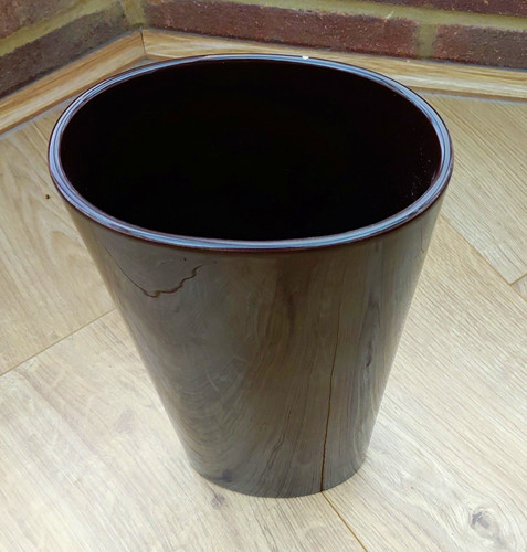 Brown glossy ceramic - glossy, vase