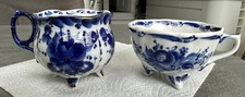 Two Gzhel Russian porcelain