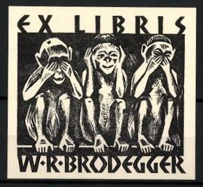 Exlibris brodegger drei - brodegger,,