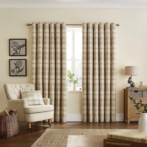 Luxury highland check natural - highland,