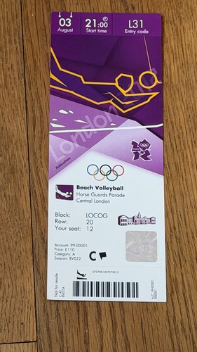 Ticket 2012 london olympics - ticket,