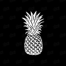 Pineapple Vinyl Decal - Tropical Palm Tree Beach Sticker Wave Decal, Ocean Decal