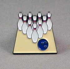 10 PIN BOWLING PIN BADGE