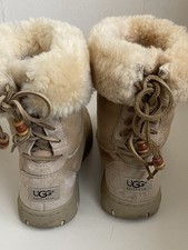 Ladies Ugg Ultimate Bind 5219 Cuffed Sheepskin Boots Shearing Lined Sz7