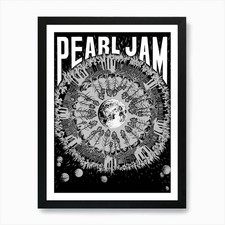 Pearl Jam 1 Art Print Framed Wall A Framed Wall Art Poster Canvas Print Picture
