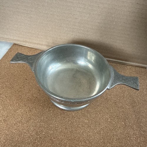 Vintage pewter quaich - pewter, –