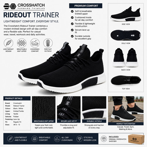 Men trainers black running - men's,