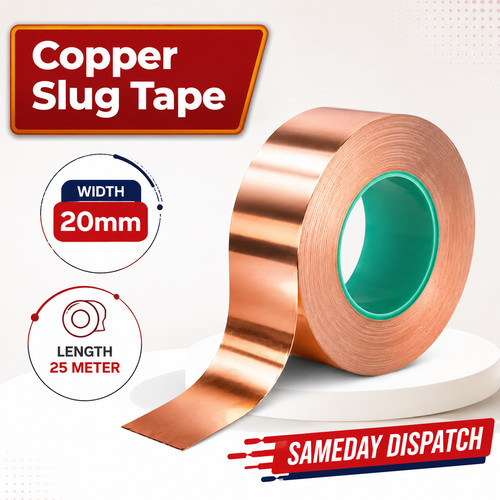 25m copper tape 20mm - copper, self