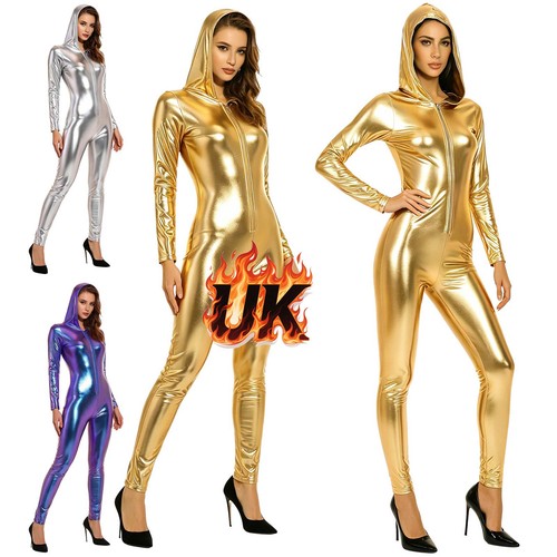 Women metallic shiny hooded - metallic,