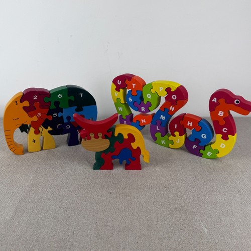 Wooden animal alphabet number - animal,