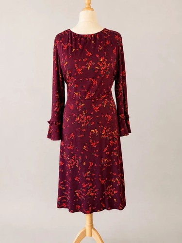 Hobbs plum floral - plum, midi