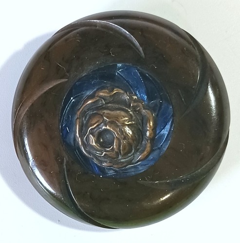 Vtg carved marbled - vtg, dark
