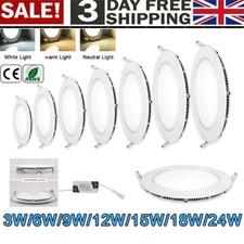 LED Light Thin Panel DownLights Flat Recessed Ceiling Ultra 10x Lamps* Home Spot