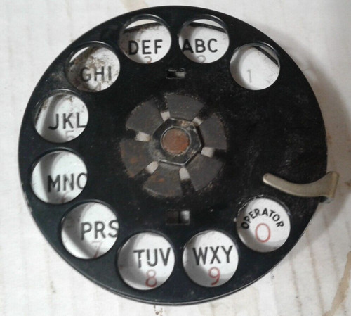 Vintage black rotary phone - black,