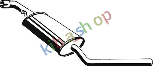 Exhaust system middle silencer - middle,