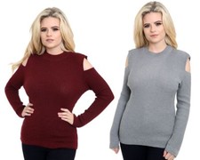 Knitted Cold Shoulder Ladies
