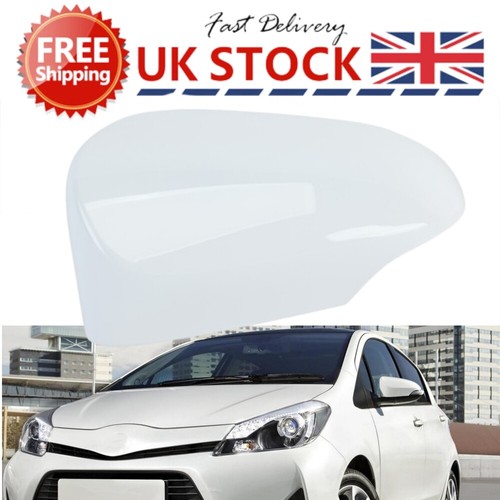 White door wing mirror cover - white,