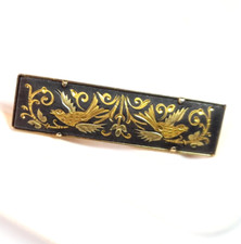 Vintage Damascene Bird Brooch