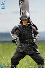 1/12 Scale 6 Inch Dragon Dreams DID Japanese Samurai Sengoku Soldier Black