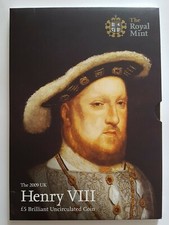 2009 Royal Mint Henry VIII The eighth Brilliant Uncirculated Five Pounds £5 coin