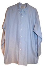 Rowing Blazers ~USA Men's Handmade Blue Japanese Oxford Cotton Dress Shirt  XXL