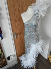 Drag Queen silver Sequin Dress