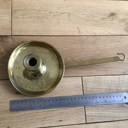 Antique brass chamber stick - antique,