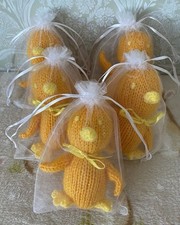 Set Of 5 Hand Knitted Easter