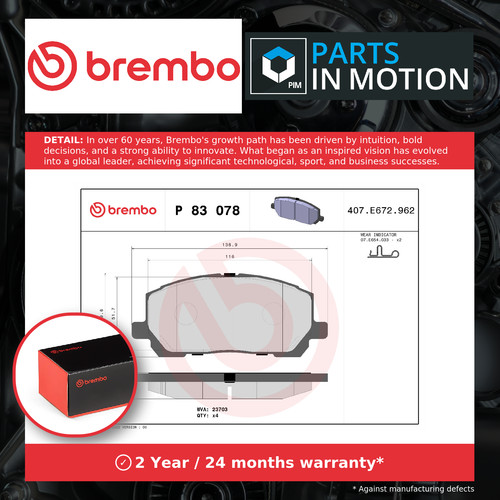 Brake pads set fits lexus - pads,
