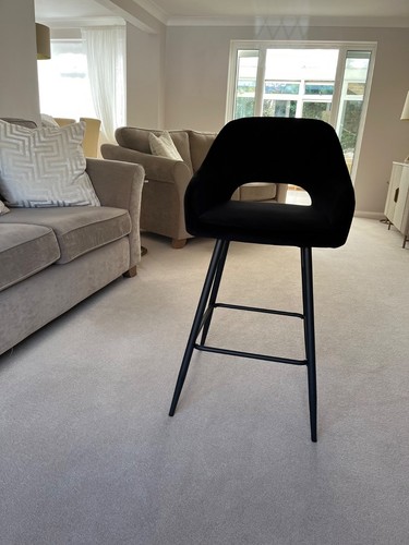 Black velvet bar stool from - velvet,