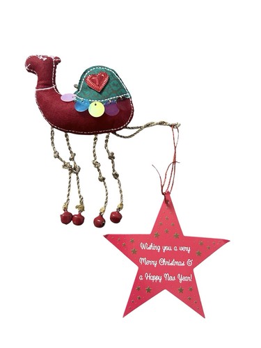 Hanging christmas camel - hanging,