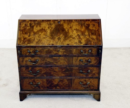 Georgian bureau desk flame - georgian,