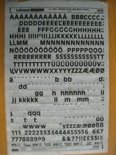.1 x Letraset Upp/Low/Num