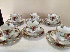 Royal Stafford 6 Bouquet Tea Trios Lovely Condition