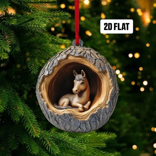 Acrylic pony christmas - acrylic,