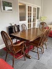 Old Charm Solid Oak Dining Table And 6 Chairs
