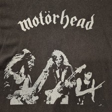 MOTORHEAD Vintage T Shirt M Black Rock Metal Screen Stars Medium 