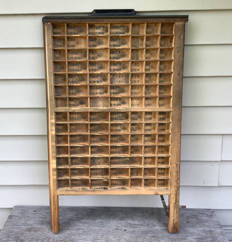 Antique wooden printers drawer - wooden,
