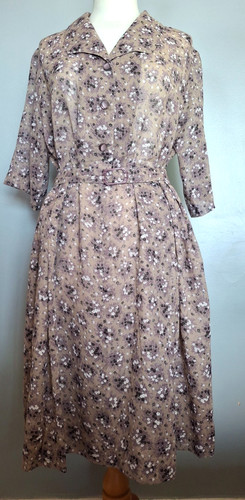 40s 50s style day dress - 50s,
