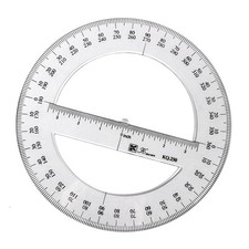 360 Degree Large Protractors Arm Ruler 9.8" Math Angle Clear Rule Gauge Drafting