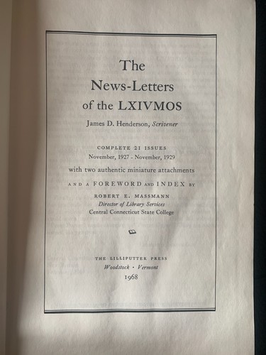 News letters lxivmos james - james, d
