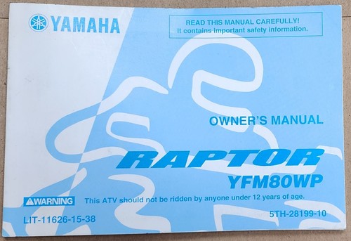 Yamaha raptor yfm80wp owners - yfm80wp,