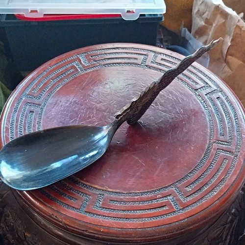 Dark horn spoon - horn, with