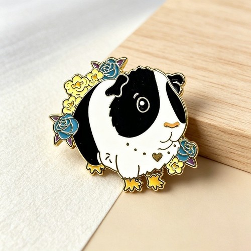 Guinea pig enamel pin - enamel,