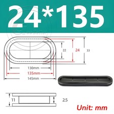 Oval Blanking Grommets Black Rubber Grommet Closed Blind Hole Plug Bung Bungs