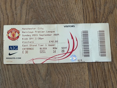 Ticket 2009 manchester - ticket,