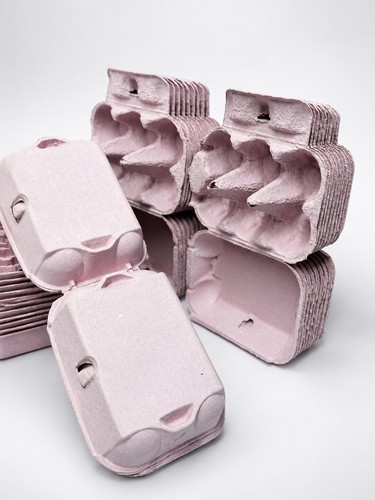 Pink recycled egg boxes - pink,